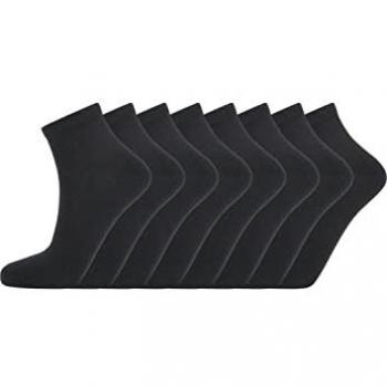 Endurance „Mallorca“ Herren‑Pack – 8 atmungsaktive Socken – Schwarz – 39/42