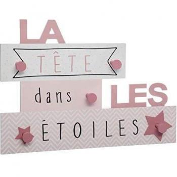 Patère décorative 5 crochets étoiles