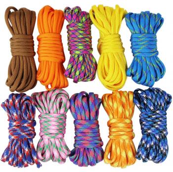 Kit Paracord UOOOM 10 Piezas – Cuerda para Escalada y Emergencias