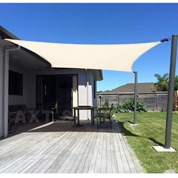Toldo Vela de Sombra Rectangular 3x4m para Exterior Crema