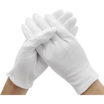 Cotton White Gloves for Jewelry Inspection