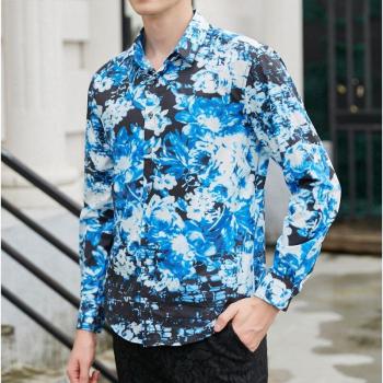 Western Style Casual Long Sleeve Shirt for Men