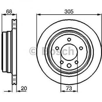 Rotor de frein BOSCH 0 986 478 650 avant, ajouré, 1 élément