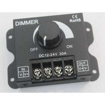 LED Dimmer 30A DC 12V 24V 360W für LED-Streifen mit einstellbarer Helligkeit 5050 2835
