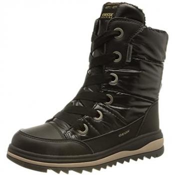 Geox Black Adelhide Boots for Girls, Size 33 EU