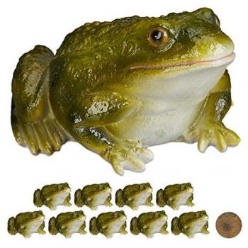 Statues de grenouilles vertes, pack de 10 pour embellir votre étang