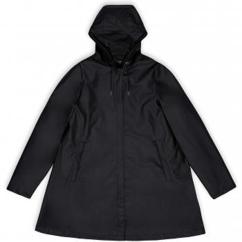 Rains Womens Black A-Line Waterproof Jacket