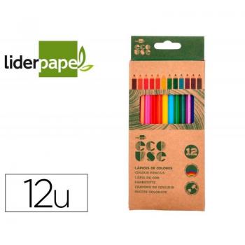 Lápices de colores surtidos caja de 12 Liderpapel