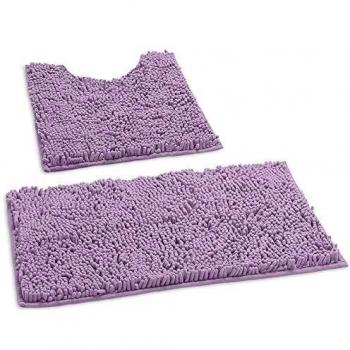 LuxUrux Chenille Bath Mat Set