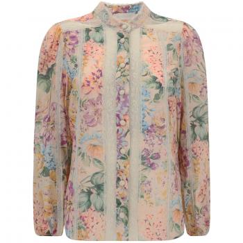Blusa con dettagli in pizzo