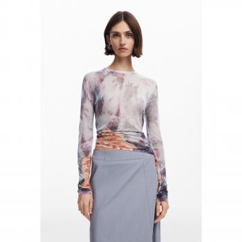 Jersey Desigual North Bay gris mujer estampado difuminado