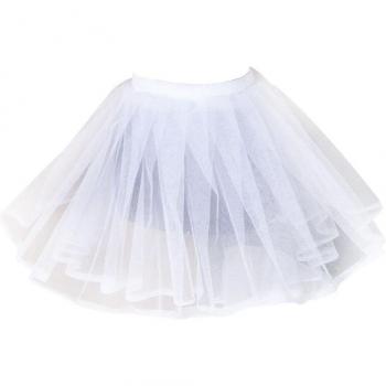 Faldita Corta Malla Blanca Para Novias