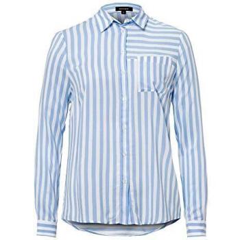 Bluse 38 – hellblau/gestreift, Viskose, With Pocket