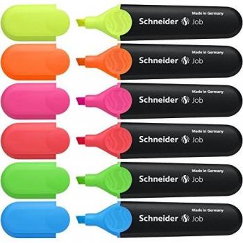 Schneider Job 150 Textmarker (nachfüllbar und lichtbeständig) 6er Etui grün
