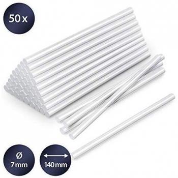 50× Transparent 7 mm Hot Glue Sticks – Set