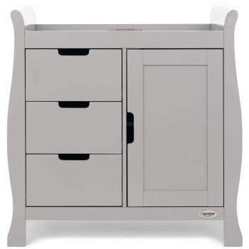 Obaby Stamford Sleigh Closed Changing Unit, Warm Grey