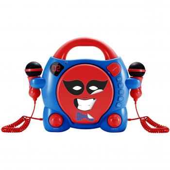 Big Ben, Lecteur CD Portable avec 2 Microphones My Billy (Rouge/Bleu)