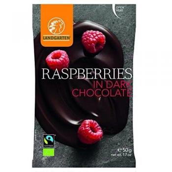 Dark Chocolate Organic Raspberry Bites by Landgarten (50g)