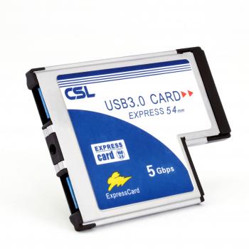 Scheda USB 3.0 Super Speed PCMCIA Express Card (54mm / 4 Port / compatibile con Windows10) per Notebook Laptop | USB Hub esterno