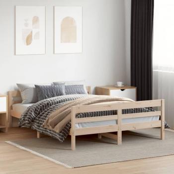 VidaXL 140x200 cm Bed Frame in Solid Pine