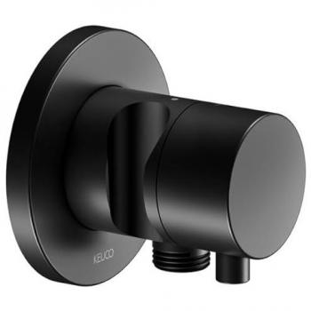 Soupape encastrée Keuco IXMO noir mat, raccord et support 59541371201