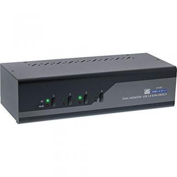 Commutateur InLine 62644I : 4 ports, double moniteur 4K, audio USB 3.0