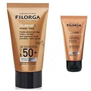 FILORGA UV-Bronze Fluido Solar Facial Antiedad + Manchas SPF50+ DUPLO 2x40ml