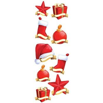 Autocollant de Noël Bonnet Père Noël pour Fenêtre, 23x67cm