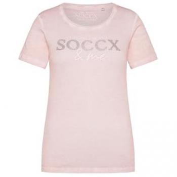 SOCCX Rundhalsshirt aus Baumwolle für Damen