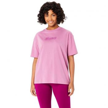 Maillot femme Asics – Couleur rose pastel, manches courtes