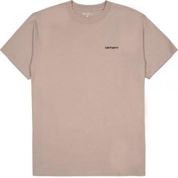 Carhartt Wip Script Borduurstrepen T-shirt Staalblauw