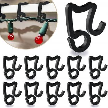 Palo de sujeción negro para luces de Navidad
