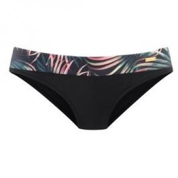 Bikini-Hose LASCANA Reese Gr. 38, N-Gr, schwarz (schwarz, bedruckt)