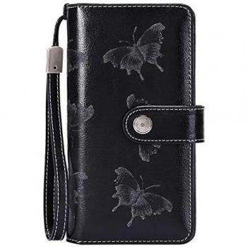 DeFe Geldbörse Damen Leder Gross