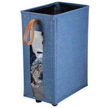 Slim Fabric Laundry Cart with Wheels