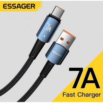 Câble de données USB Type C Essager 90° 3m noir