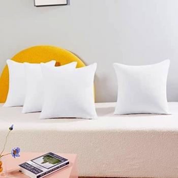 NatureComfort Garden Throw Pillow Covers – 4 Pack, 16x16