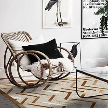 Tappeto eco-cuore a scacchi Marrone Chiaro 160×230 cm
