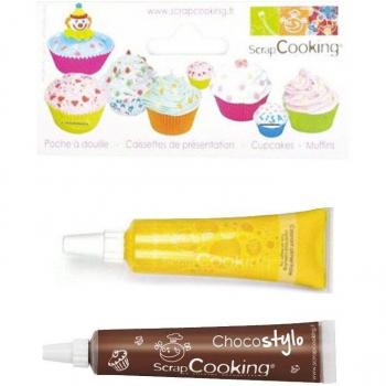 Stylo de décoration chocolat jaune