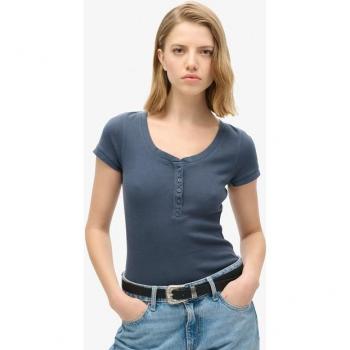 Navy Essential Buttoned Top