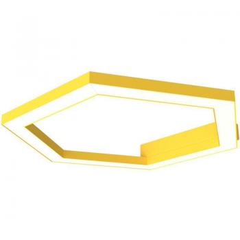 Lumicom Plafoniera Esagono 1X LED 4000K 22W/Metallo Giallo