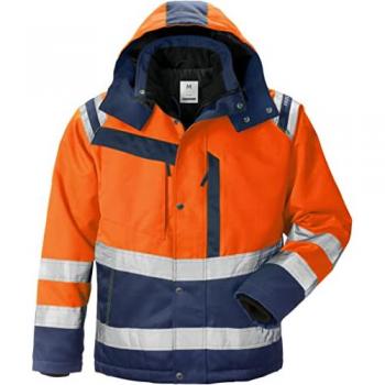 HighVis Winterjacke Fristads Klasse 3 (4794 TH) – Warnschutz Orange/Marine – S