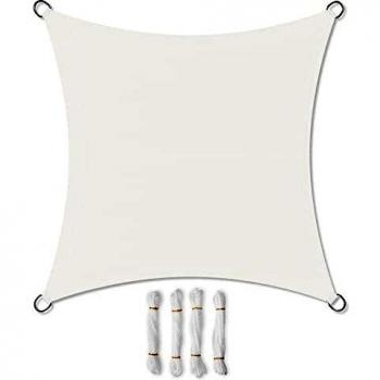 SONGMICS Sonnensegel 3 x 4 m mit Wassersäule rauchgrau, Weiß