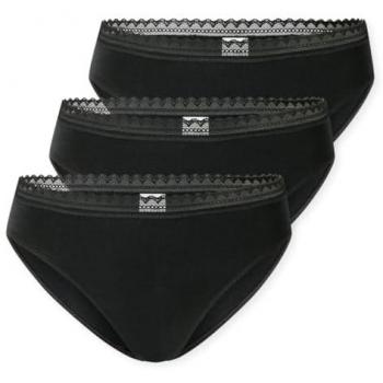 Schiesser Slip „Slip 3er Pack“ – Baumwollmischung mit Spitzenbändern