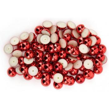 100 Perles à Rivets Semi-Circulaires