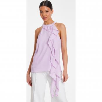 Chiffon Frill Drape Top
