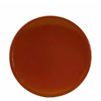 Plato Profesional de Barro Cocido Marrón Ø 26 cm (6 Piezas)