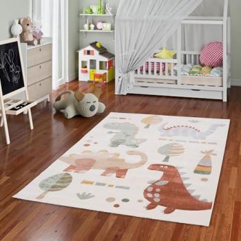 Kuschelige Dino‑Streichelfläche: Pergamon Kinderteppich Maui Kids 140 × 200 cm