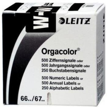 LEITZ Buchstabensignal Orgacolor W, auf Rolle, schwarz