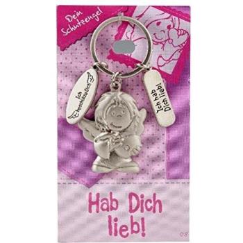 Metall Schlüsselanhänger Schutzengel „Ich hab dich lieb“